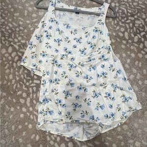 Old Navy Blue Floral Skirt Set